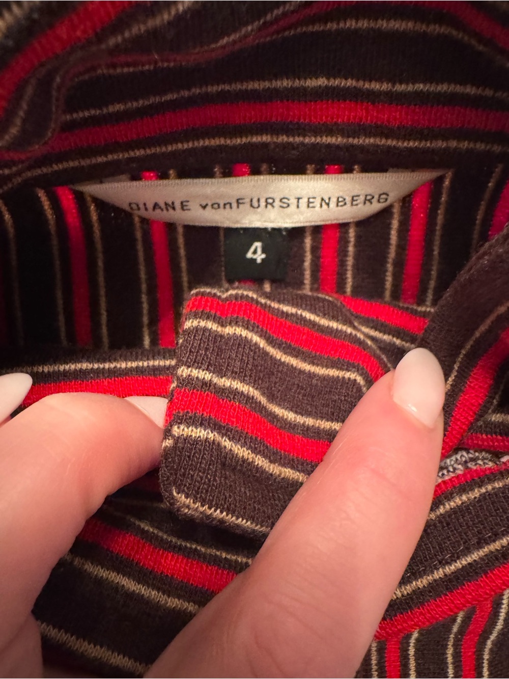 Diane von Furstenberg 100% Wool Striped Military Jacket - Size 4 - Picture 5 of 6